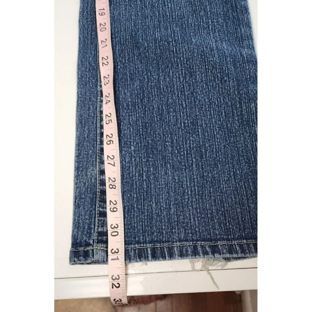 Nine West Size 12 Straight Leg Distressed Jeans - Picture 9 of 10